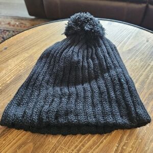 Eclectic Treasures Black Knit Pom-Pom Hat